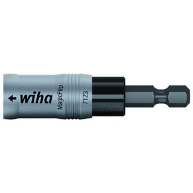 Wiha® - Bithalter 7123 DIN ISO 1173 E 6,3 Ant.: 1/4" Abt.: 1/4" L:62mm
