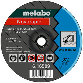 metabo® - Novorapid 180 x 1,6 x 22,23 mm, Stahl, Trennscheibe, Form 42 (616508000)