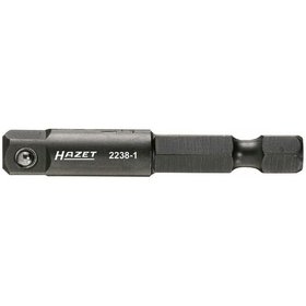 HAZET - Adapter 2238-1, Sechskant massiv 6,3 (1/4"), Vierkant massiv 6,3 (1/4")