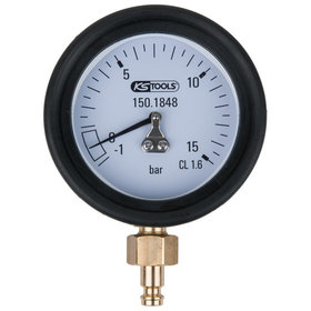 KSTOOLS® - Manometer 1,0 - 15,0 bar inkl. Anschlussnippel und Schutzkappe