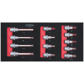 KSTOOLS® - SCS 1/2" Bit-Stecknuss-Satz, 13-teilig in 1/3 Systemeinlage