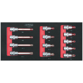 KSTOOLS® - SCS 1/2" Bit-Stecknuss-Satz, 13-teilig in 1/3 Systemeinlage