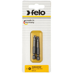 FELO - Bit, Industrie E 6,3 x 50mm, 2 Stück auf Karte PZ 2