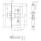 BMH - PA-Einsteckschloss B 82,PZW72/9,D65,F24x235rd,PAF-E ausw.