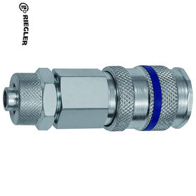 RIEGLER® - Schnellverschlusskupplung NW 7,8, Stahl, Schlauchanschluss 12x9