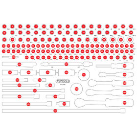 KSTOOLS® - Leere Schaumstoffeinlage zu 811.0148