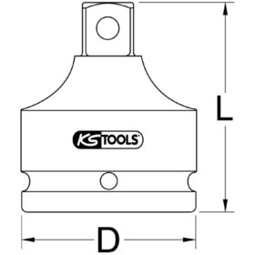 KSTOOLS® - 1" Kraft-Bit-Stecknuss Innensechskant, kurz, 27mm