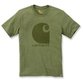 carhartt® - Herren T-Shirt WORKWEAR C-LOGO GRAPHIC S/S T-SHIRT, oil green heather, Größe M