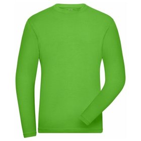 James & Nicholson - Herren Bio Workwear Langarm Stretch-Shirt JN1804, lime-grün, Größe S