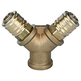 RIEGLER® - Verteiler mit 2 Schnellverschlusskupplungen NW 7,2, G 1/4" I