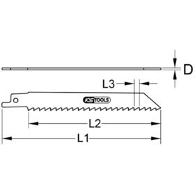 KSTOOLS® - Säbelsägeblatt, 150mm, Variozahn, 1,8-2,5mm, 5er-Pack 129.4440V