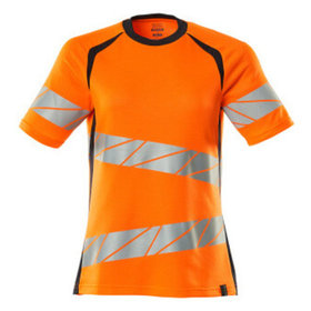 MASCOT® - T-Shirt ACCELERATE SAFE, hi-vis Orange/Schwarzblau, Größe S-ONE