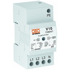 OBO Bettermann - Überspannungsableiter 230VAC 230VDC 60kA 1,1kV TS35 Hutschiene 35mm opt