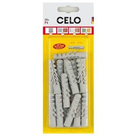 CELO - Blister Normaldübel F 10 10 Packungen a 5 Stück, 5er Packung