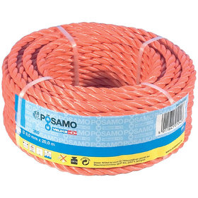 PÖSAMO - Seil gedreht PPD 10mm, 25m, orange