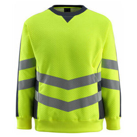 MASCOT® - Wigton Sweatshirt SAFE SUPREME, hi-vis Gelb/Schwarzblau, Größe XL