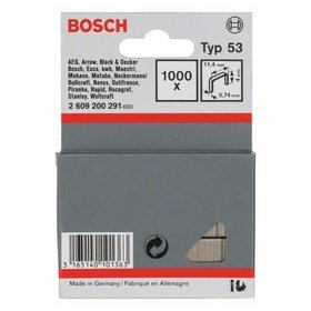 Bosch - Feindrahtklammer Typ 53, 11,4 x 0,74 x 4mm, 1000er-Pack (2609200291)