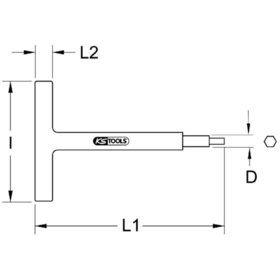 KSTOOLS® - T-Griff-Innensechskant-Stiftschlüssel mit Schutzisolierung, 3x115mm