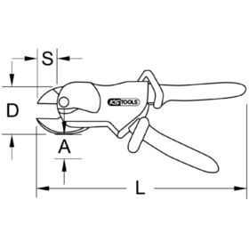 KSTOOLS® - Einhand-Ratschenkabelschere mit Schutzisolierung, 310mm