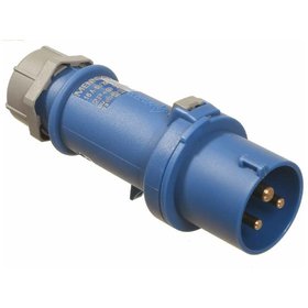 as® Schwabe - CEE-Stecker 230V/16A, blau, mit Schraubanschlüssen