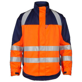 Engel - Safety+ Multinorm Inherent Jacke 1285-830 EN ISO 20471, Warnorange/Marine, Größe XL