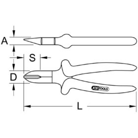 KSTOOLS® - 1000V Seitenschneider beschichteter Arbeitskopf 160mm