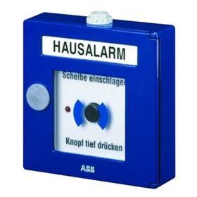 ABB - Handmelder Hausalarm Alu-Druckguss, LED, blau