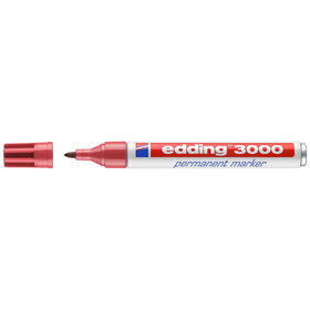 edding - 3000 Permanentmarker karminrot