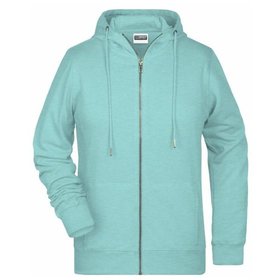 James & Nicholson - Damen Hoody Sweatjacke 8025, Gletscher-melange, Größe XXL