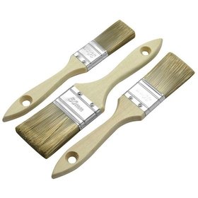 Nespoli - FSCFlachpinsel-Set Lasur je1x 30mm,40mm,50mm,PET braun Beutel/Reiter, BSCI konform