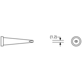 PLATO - Lötspitze für Weller Serie LT, Meißelform, LT K/1,3 x 0,5mm, lang