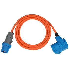 brennenstuhl® - Camping-/Maritim CEE Verlängerungskabel IP44 3m orange H07RN-F 3G2,5 CEE-Stecker, Winkelkupplung 230V/16A