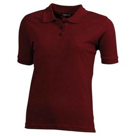 James & Nicholson - Damen Poloshirt Classic JN071, wein-rot, Größe XL