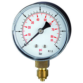 RIEGLER® - Standardmanometer »pressure line« G 1/4" unten, 0-2,5 bar/36 psi, Ø 50