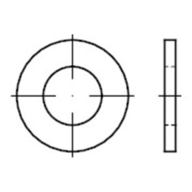 Flache Scheiben, normale Reihe Pkl. A, ISO 7089 Messing blank 2mm