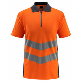 MASCOT® - Murton Polo-Shirt SAFE SUPREME, hi-vis Orange/Schwarzblau, Größe 2XL