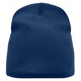 James & Nicholson - Beanie Mütze ohne Umschlag MB7580, navy-blau, Einheitsgröße