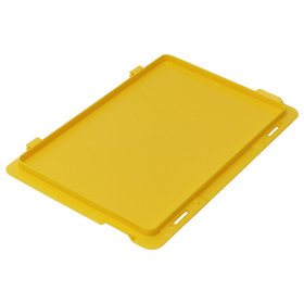 Warmbier® - Scharnierdeckel für Lagerbehälter, ESD, 300 x 200 mm, gelb