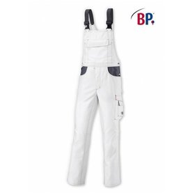 BP® - Latzhose 1790 555 weiß/dunkelgrau, Größe 60n