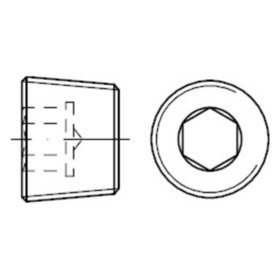 Verschlussschraube mit Innensechskant DIN 906 Stahl R 1.1/2"