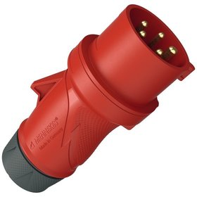 MENNEKES - CEE-Stecker 5p 32A IP44 PowerTOP Xtra 400V/rot 6h schraublose Klemmen gerade