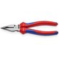 KNIPEX® - Spitz-Kombizange schwarz atramentiert, mit Mehrkomponenten-Hüllen 188 mm 0822185