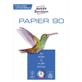 AVERY™ Zweckform - 2563 Inkjet- und Laserpapier, A4, 90g/m², 500 Blatt, chlorfrei