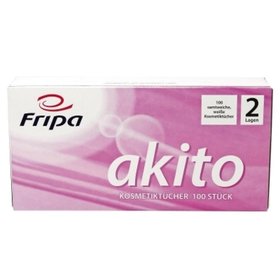 Fripa - Kosmetiktuch akito 6011107 21x20cm 2-lagig weiß 100er-Pack