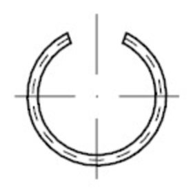 Runddraht-Sprengringe, DIN 7993 Federstahl blank Form B 18mm