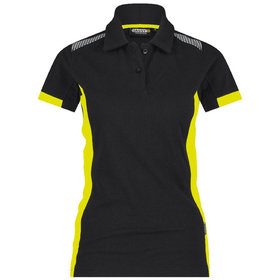 Dassy® - LOGIX - VERACRUZ Poloshirt für Frauen, schwarz/warngelb, Größe S