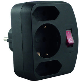 REV Ritter - Adapter mit Schalter 2+1-fach schwarz