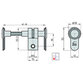 BASI - Blindzylinder Variabel- BZV 100 FS, individuell einstellbar, Matt vernickelt, für FH-Türen bis T90 geeignet (MPA-Nr. 120003727)