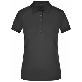 James & Nicholson - Damen Elastic Piqué Poloshirt JN709, schwarz, Größe M
