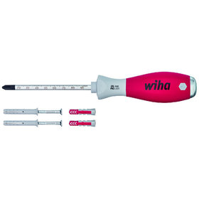 Wiha® - Dübellochschläger Set SoftFinish® mit Dübeln mit Rundklinge in Blister 5-teilig